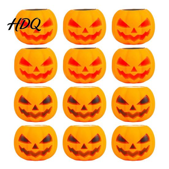 Pumpkin Pinch Toys 12Pcs Pop-up Ghost Squeeze Toy, Stress Relief Head Sensory Toy Creepy Fidget for Party Favors
