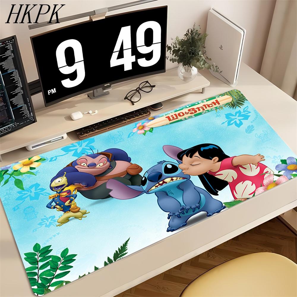 Anime Stitch Large Mouse Pad Home Computer Cartoon Gaming Accessories Keyboard Mousepad Laptop Kawaii Forest Desk Mat Xcm