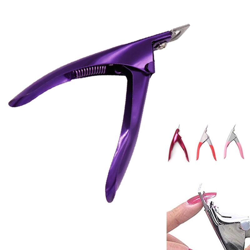 Artificial Gel Tip Manicure Tool, Pedicure Nail Clipper, Fake Acrylic Trimmer Clip, Pink Rose