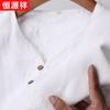 Hengyuanxiang Men's 100% Linen Short Sleeve T-Shirt