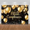 Spanish Happy Birthday Theme Background Supplies Colorful Balloon Birthday Party Decor Backdrop Banner Kid Gift Photo Shoot Prop