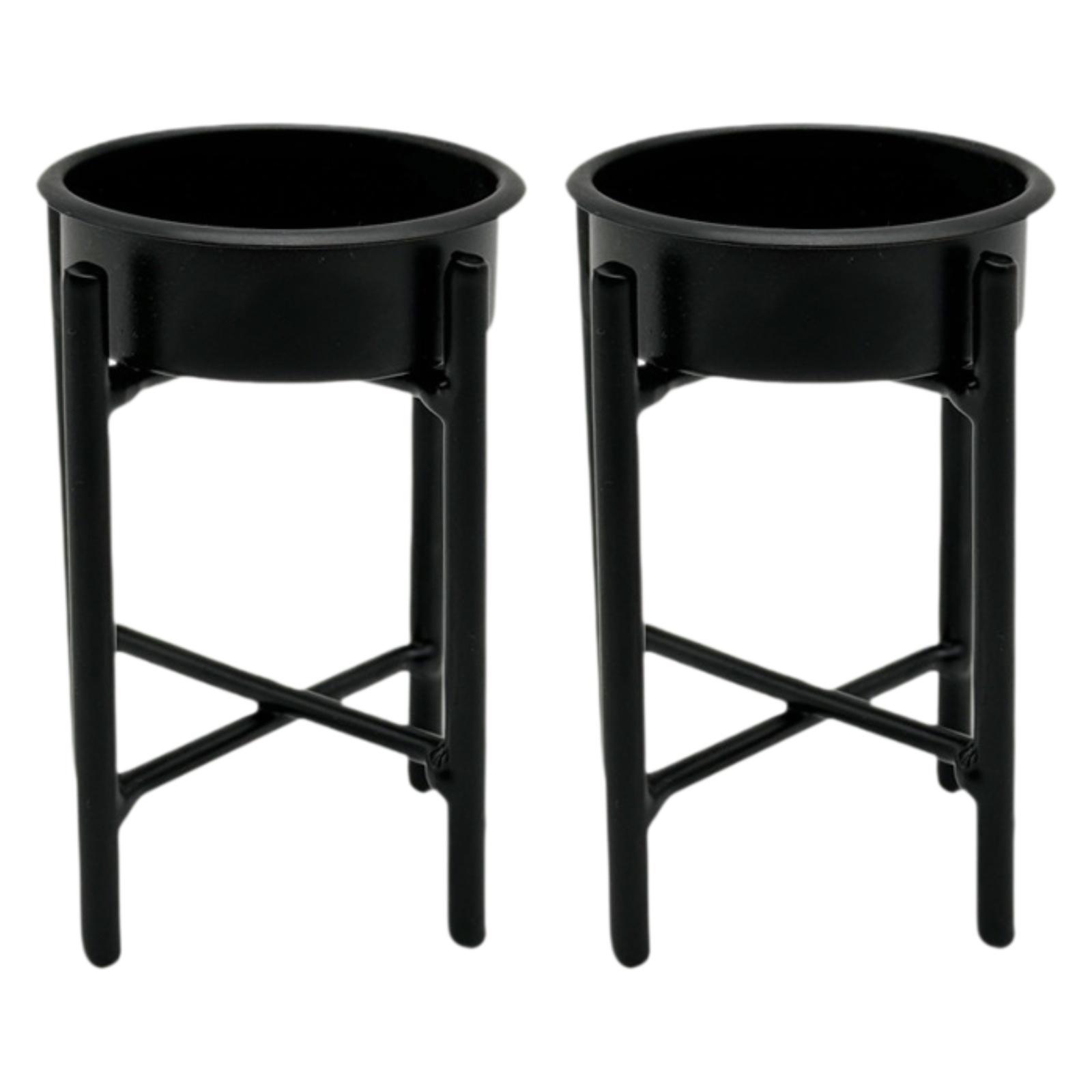 

2Pcs Iron Candle Holders Decorative Decoration Candlestick Holder Candle Stand for Parties Holiday Anniversary Dinner Festival чорний