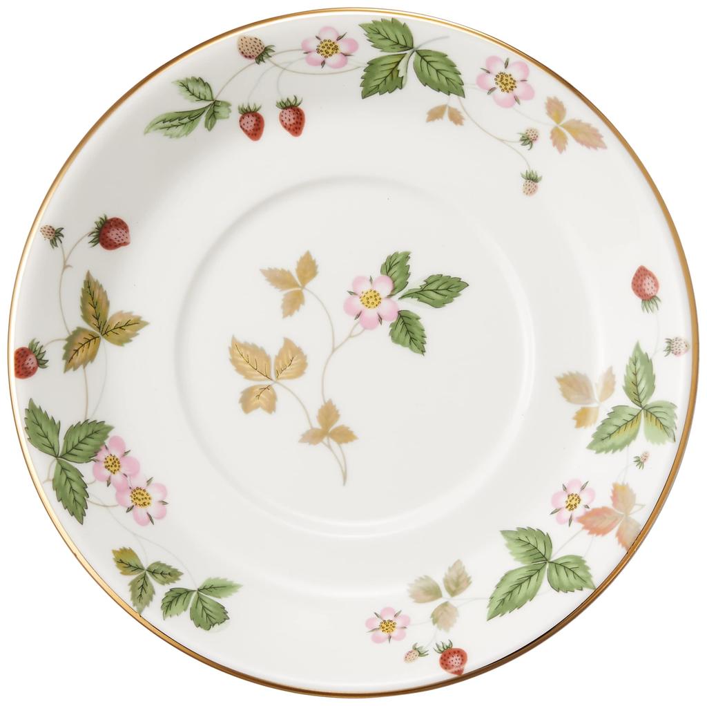 [Officially Imported] Wedgwood Bone China Wild Strawberry Pair Coffee Cup & Saucer (Delphi) Wedding Gift 1053377