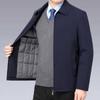 Men's Cotton Jacket: Spring/Autumn/Winter Casual Outerwear for Middle-Aged and Elderly, Loose Fit with Buttons for Dads.