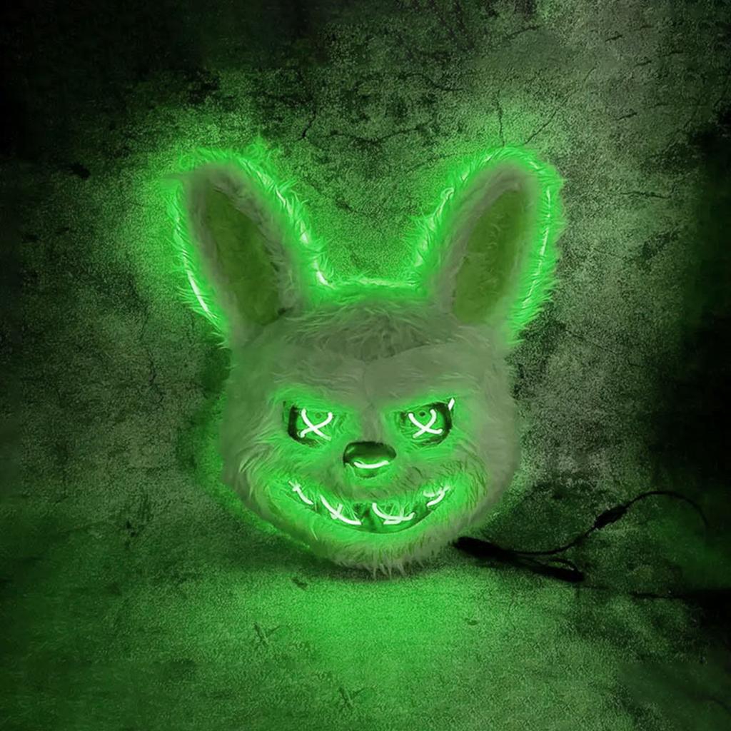 Halloween Luminous Mask Black Bear Brown Bear Cos Props LED Dance Party Scary Mask