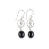 Black Tourmaline Gemstone 925 Sterling Silver Jewelry Handmade Earrings 2.00" EE-17-25