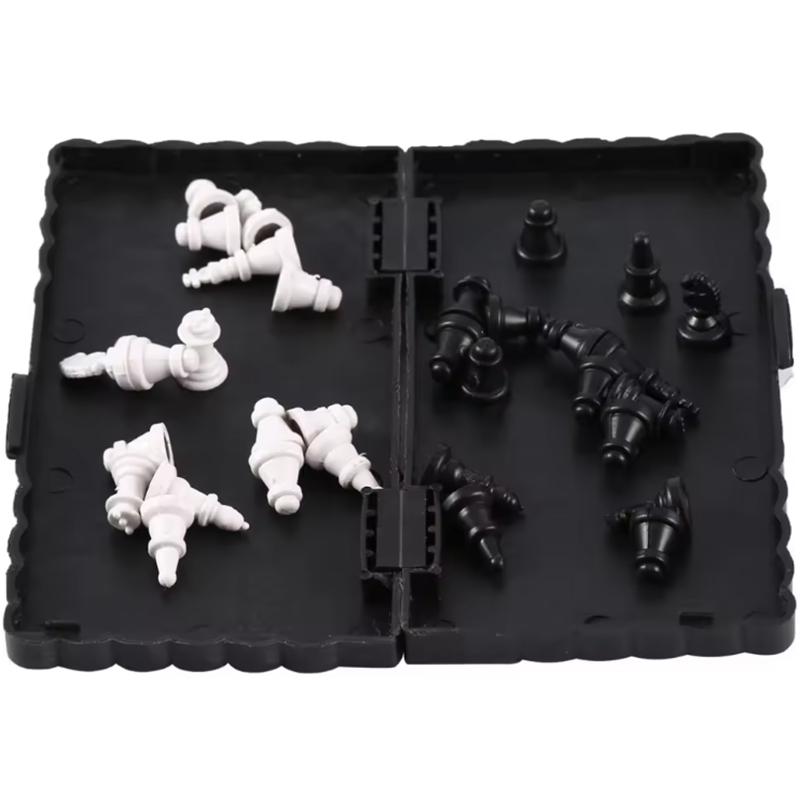 Mini Magnetic Chess Set Folding Magnetic Plastic Chessboard Board Game Portable Kid Toy Portable Outdoor