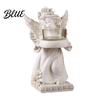 Angel Candle Holder Little Holder Resin Decorative Guardian Tea Light Statue With Retro
