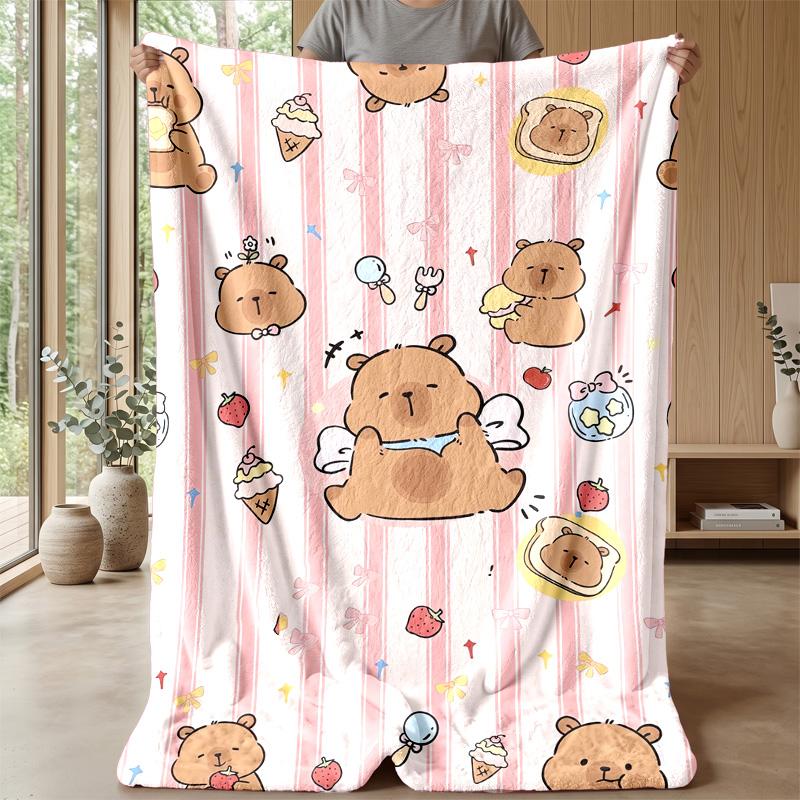Cute Axolotl Flower Scenes Blanket Personalized Name Flannel Blanket Soft Cozy Plush Throw for Sofa Bed Lightweight Home Decor