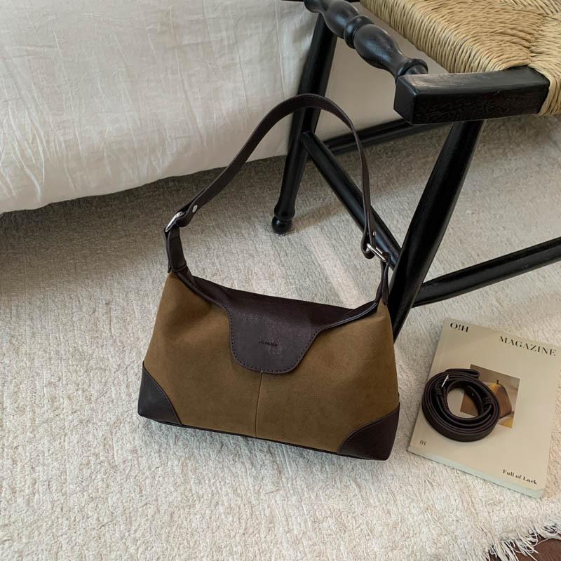 Ретро нишевая замшевая сумка осенняя новая женская сумка через плечо для commuters высокая стоимость повседневная простая