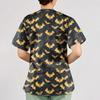 Women's Halloween Printed Loose V-Neck Pocket Short SleevUniform  Uniform