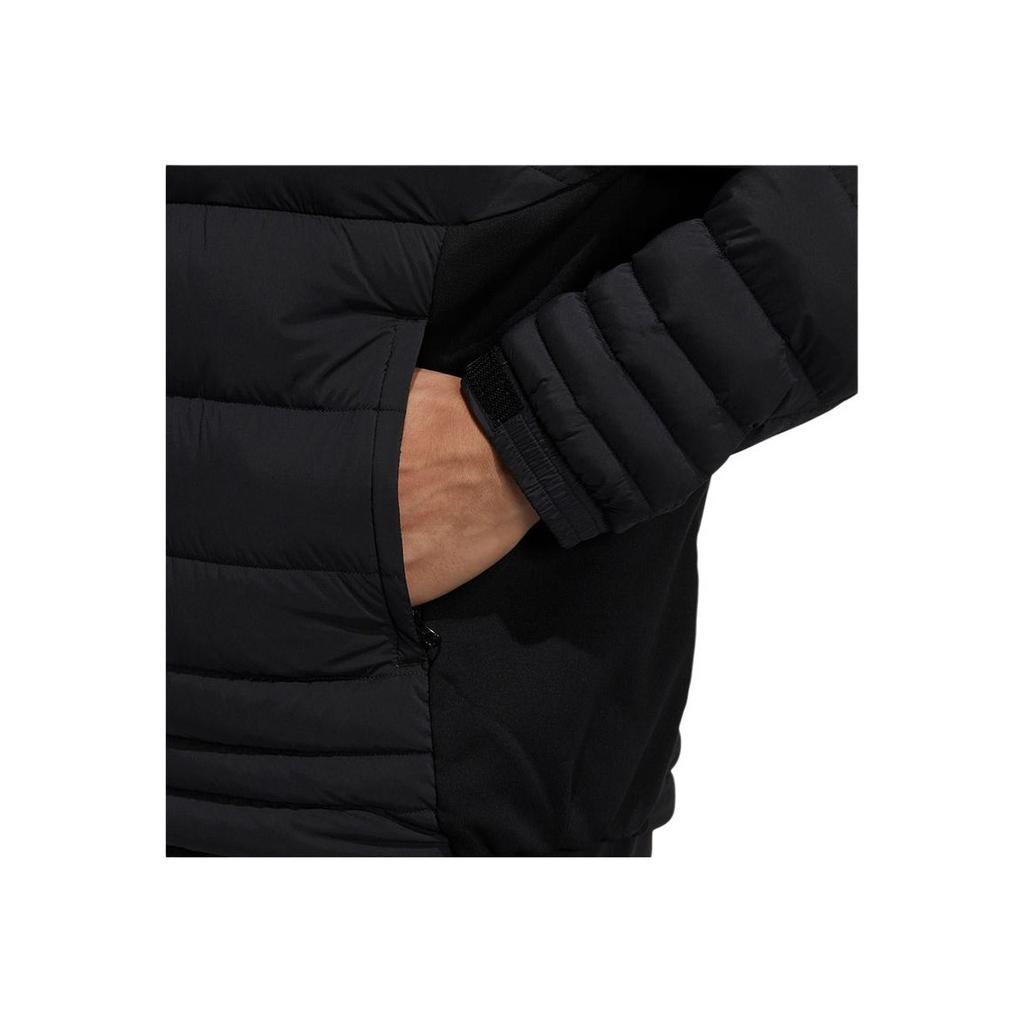 Adidas Solid Color Stand Collar Warm Zipper Casual Sports Down Jacket Men Jacket Black GT3417