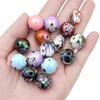 Acrylic Beads Fantasy Color Plated Pattern Ball Charms for DIY Necklace Bracelet Earring Jewelry Making