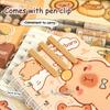 6Pcs/lot Panda Capybara Gel Pen 0.5mm Black Pen Press Erasable Pen  School Office Writing Stationery