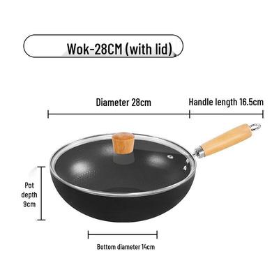 Mr. Jian 28cm Multi-Function Wrought Iron Wok with Lid