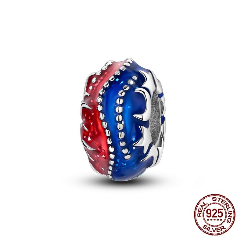 100% Copper Strawberry Lipstick Ladybird China Red Charms Beads Fitoriginal Bracelets For Women Diy Jewellery