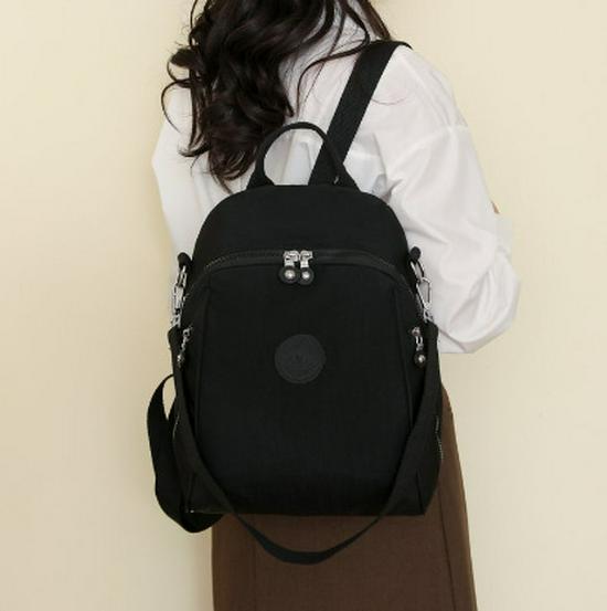 Light Purple Mini Waterproof Japanese-Style Women's Canvas Backpack