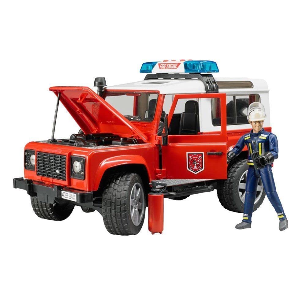 Bruder Land Rover Def. Wagon Firefighter Custom (with figure) BR02596