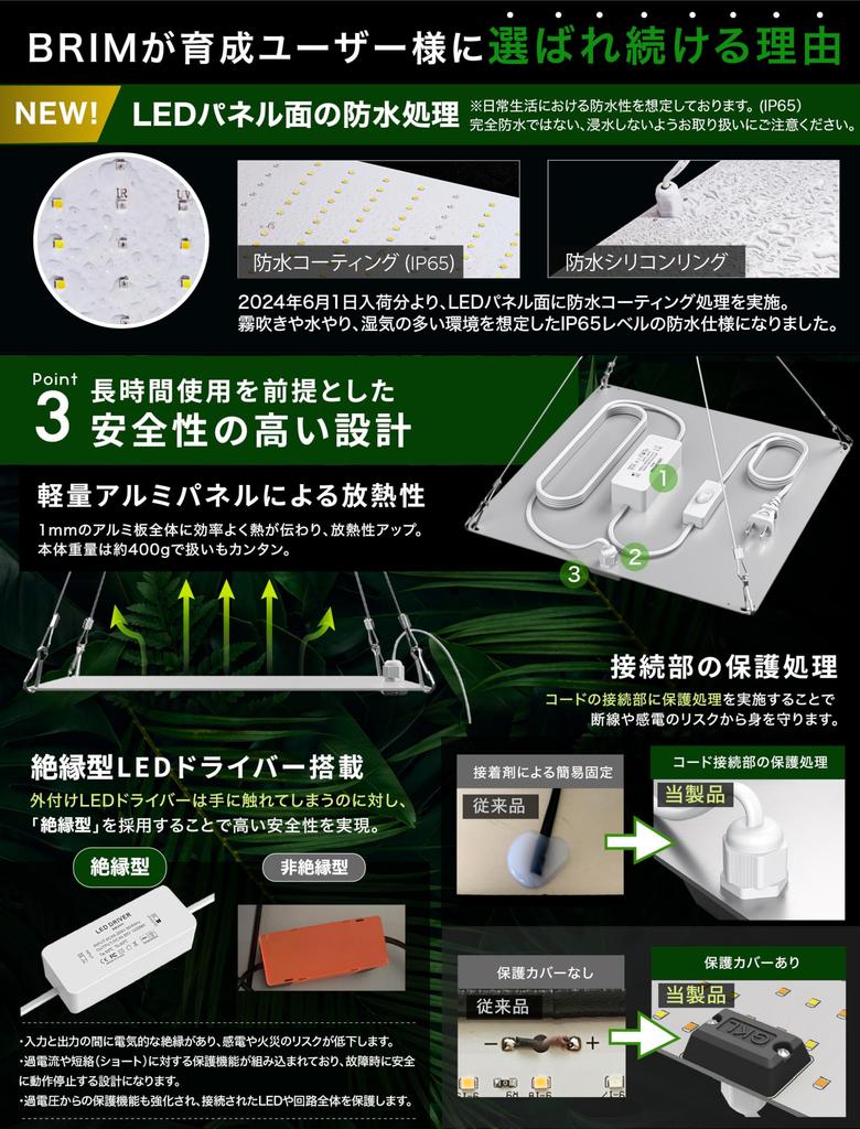 [Official] BRIM PANEL A Plant Growing Light LED Panel [Domestic Brand] Full Spectrum IR/UV Equipped PL-A (1.45W Warm White)
