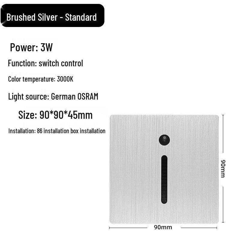 Type 86 Motion Sensor Stair Light for Home & Hotel Corridors