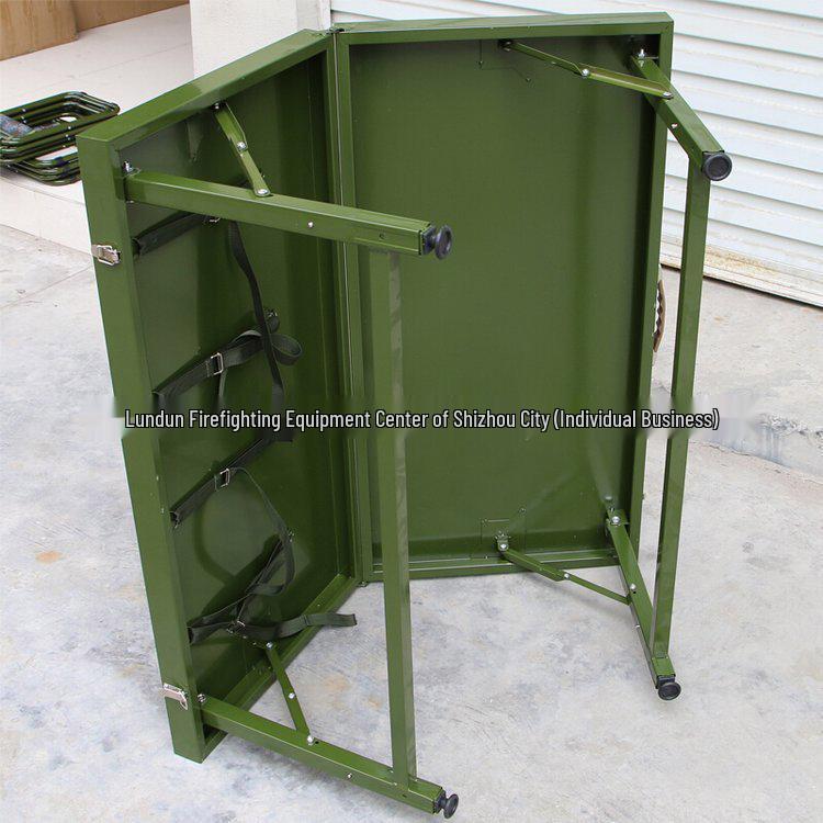 Mesa Plegable Portátil para Camping y Sillas, Set Color Verde Militar
