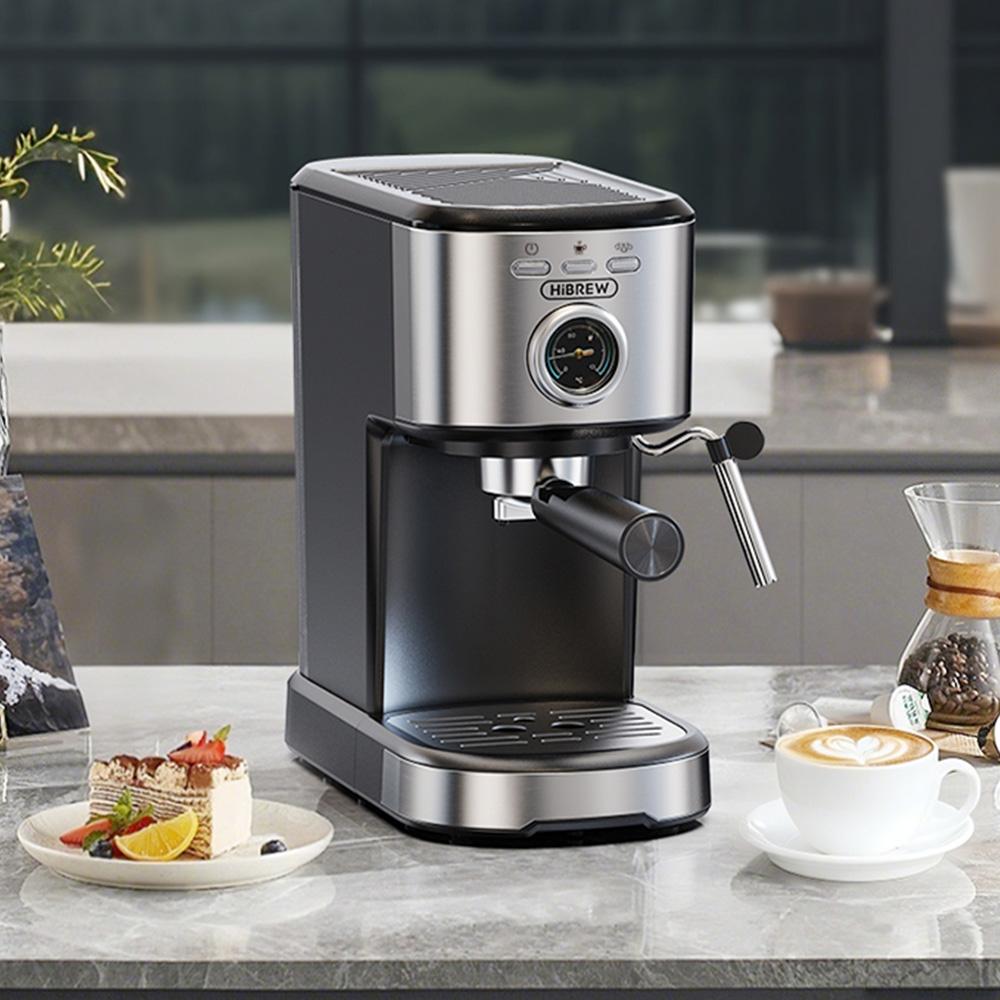 HIBREW H5A Semi Automatic Coffee Machine, 1.2L Water Tank, 15Bar & Smart Brew