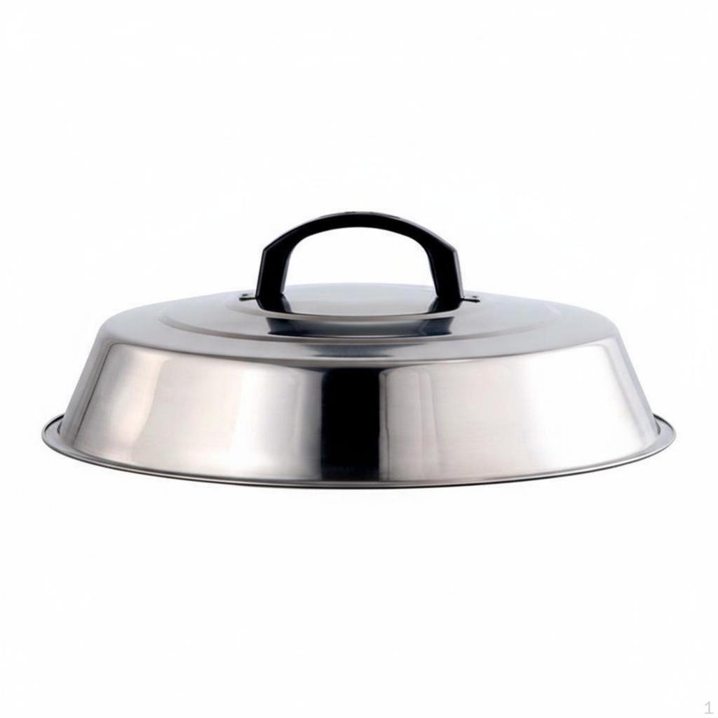 Stainless Steel Pot Lid Thickened Material Universal Wok Rust Resistant High Dome Pan Cover for