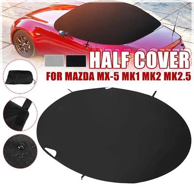 Car Cover Soft Top Roof Protect Half Cover 420D Waterproof Anti UV Sun Shade Dustproof Cover For Mazda MX-5 MK1 MK2 MK2.5