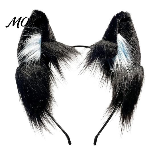 Carnival Masquerade Props Cat Ears Headband, Soft Fuzzy Headband for Men Women, Furry Hairhoop Faux Fur Animal Headwear Cosplay Costume Halloween