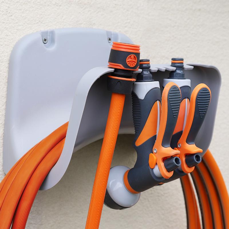 Wall-Mounted 30m Water Hose Rack for Garden and Car Wash