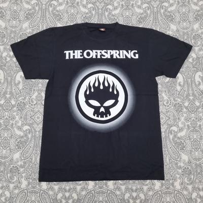 The Offspring T-Shirt Flaming Skull Logo Tour Band Grafikdruck Neu