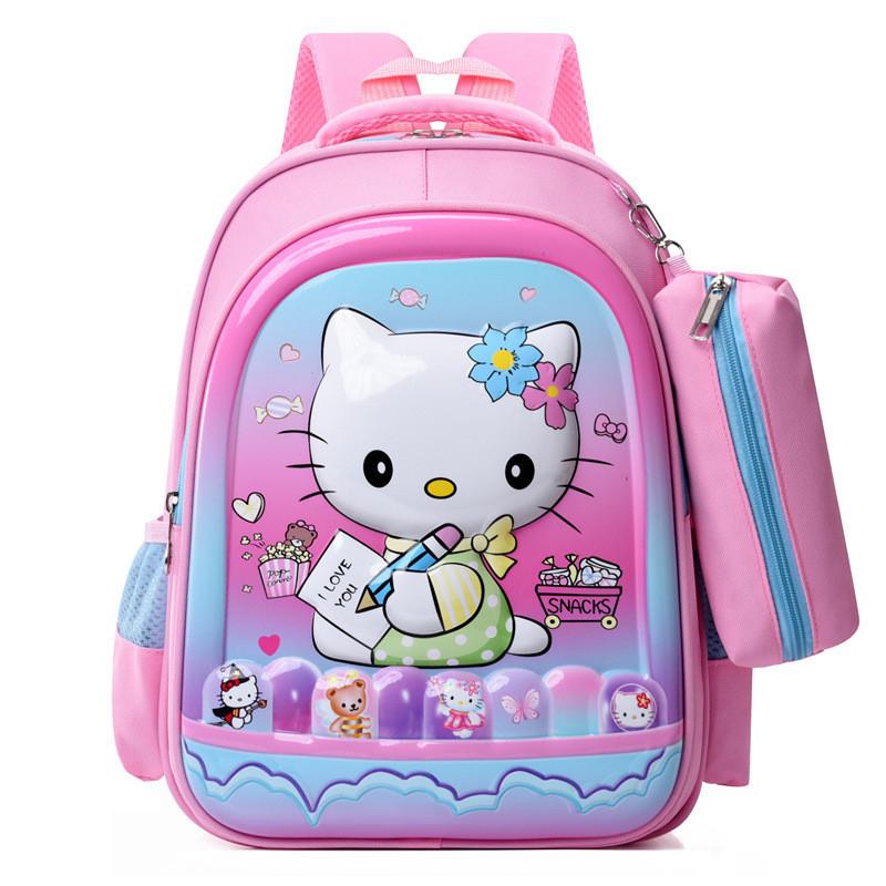 Trendy Kids Backpack Spiderman Kuromi Preschool Bag Cute Nylon Cartoon Design