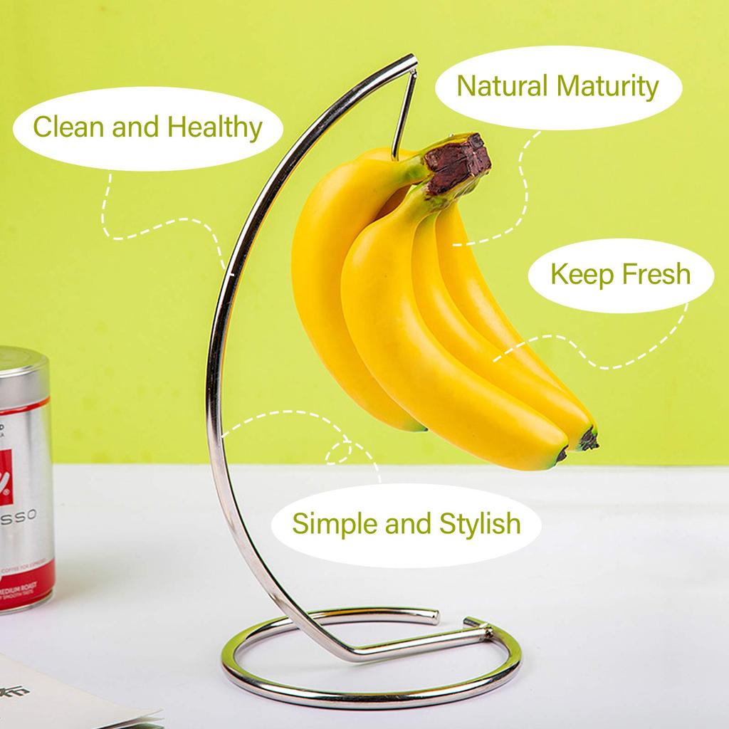 Banana Holder Stand Keep Banana Fresh Modern Rack Hanger Tree Stand Hook for Kitchen Countertop Cute Kitchen Gadget
