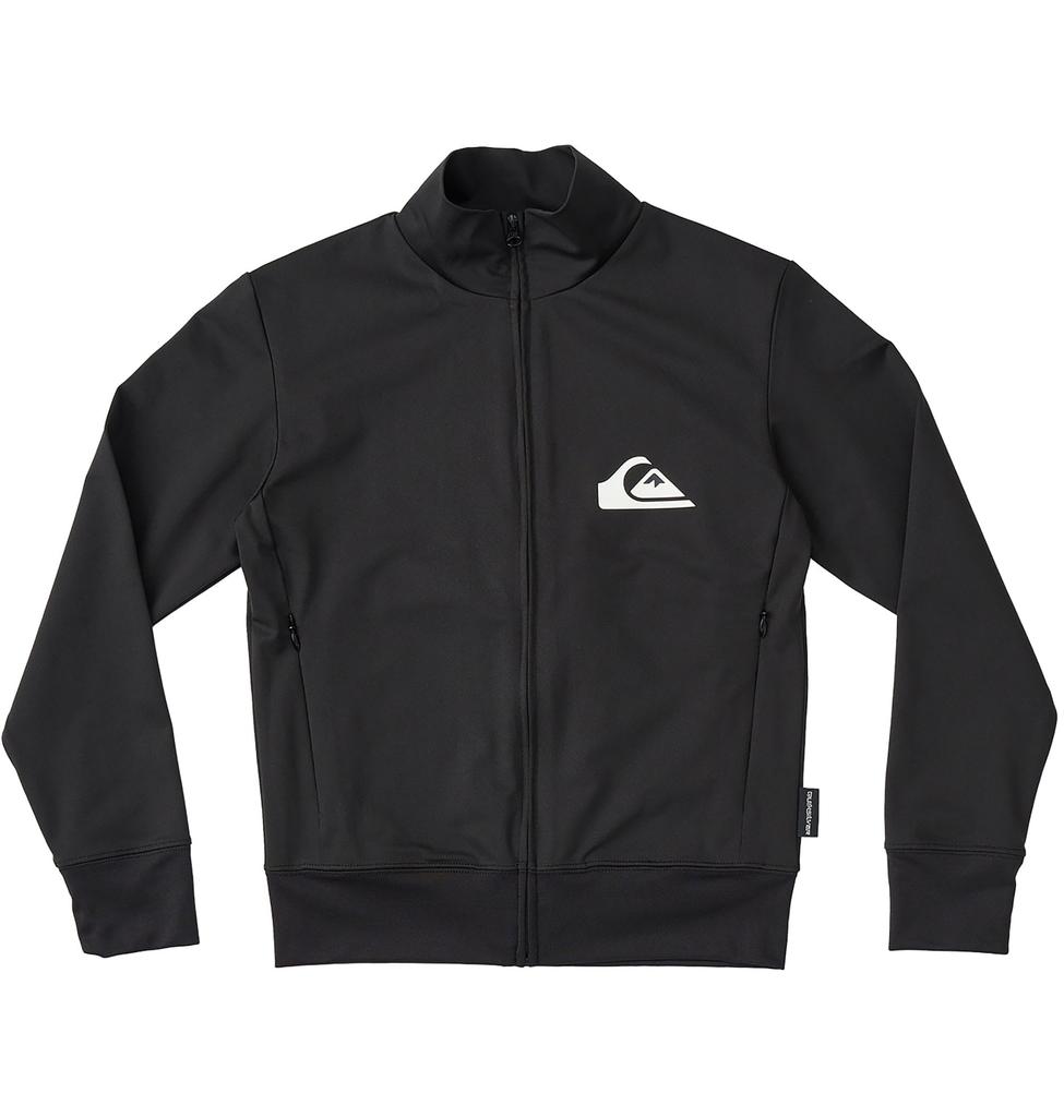 Quiksilver M&W Zip Stand Rashguard for Youth Boys, Black