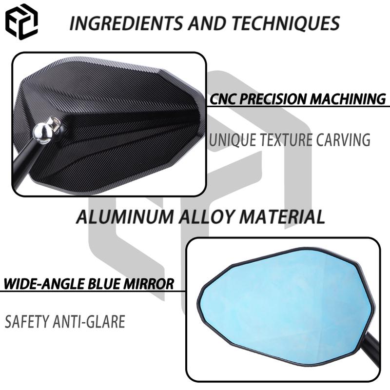 For BMW F900R 1000R F800R S1000R S1000XR S1000RR R1200R G310R Motorcycle Rearview Mirror/ Adjustable/Wide-angle/High-Definition