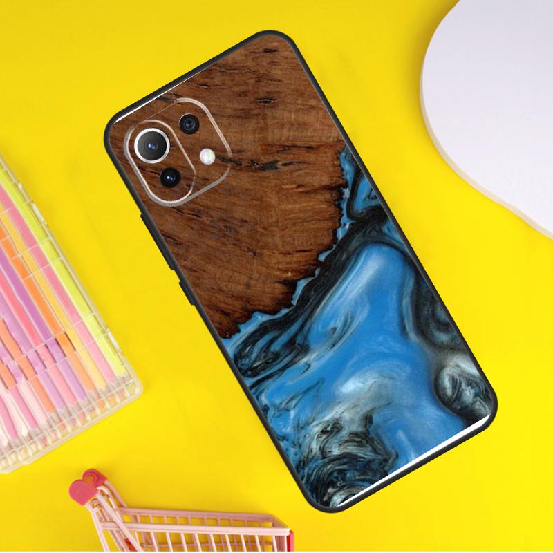 Wood Resin Traveler Cover For Xiaomi 14T Pro 11T 12T 13T 13 14 Ultra POCO X7 Pro X3 X5 F3 F5 F6 M6 X6 Pro Case