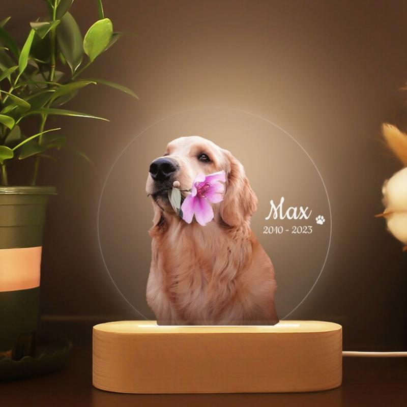 Personalisierte Haustierfoto Acryl Handgemachte Haustier Gedächtnis Dekoration Geschenk Für Tierliebhaber Haus Tischdeko Haustier Gedenkplakette