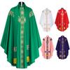 Men's Priest Long Robe Costume for Halloween Church Stage Performance