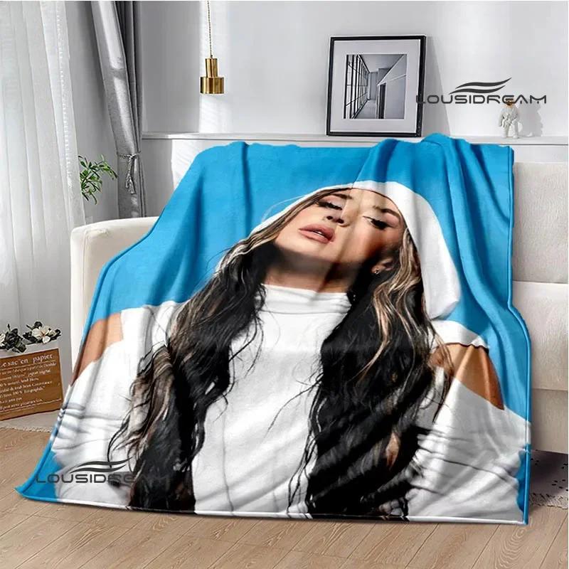 Spanish singer Lola índigo printed blankets Flange Warm blanket soft and comfortable blanket picnic blankets birthday gift