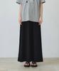 Mais Side Lace Banding Long Skirt / Black