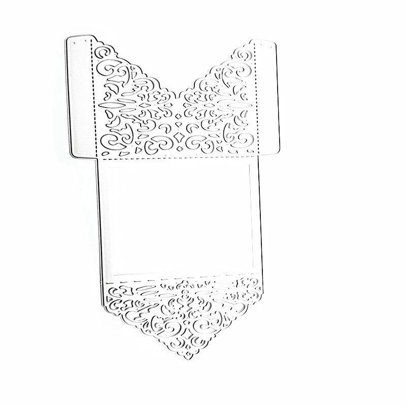 Silver Envelope Lace Metal Cutting Dies Stencils for DIY Scrapbooking / Photo Album Decorative Embossing DIY Paper Card