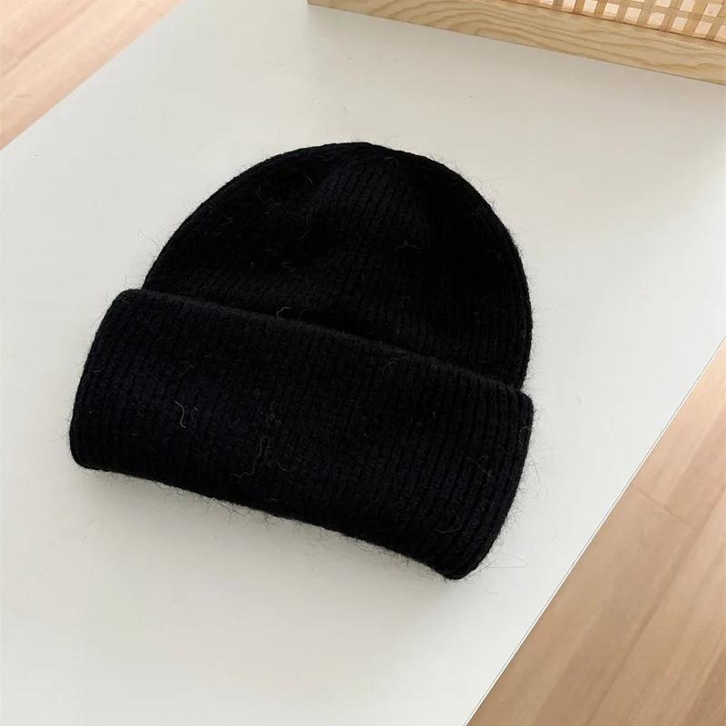 1pc Warm Knit Beanie for Men Women,Slouchy Beanie Hats Winter Knit Cap Soft Ski Hat Unisex,Thick Fisherman Cuff Plain Skull Caps