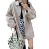 2020 Korean Style Loose Mid-Length Forest Temperament Woolen Coat for Women