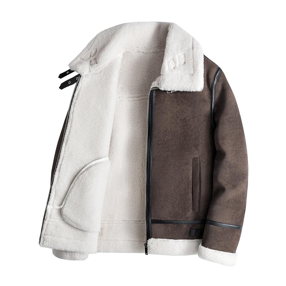 

Мужской короткий мотоциклетный лётный костюм из цельной кожи и меха с лацканами, красивая куртка из искусственной кожи, кожаная куртка, мужская куртка XXXXL