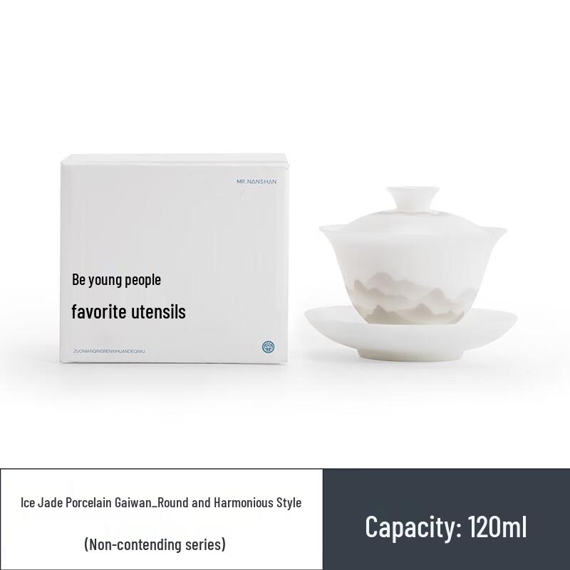 Mr. Nanshan White Porcelain Sancai Gaiwan