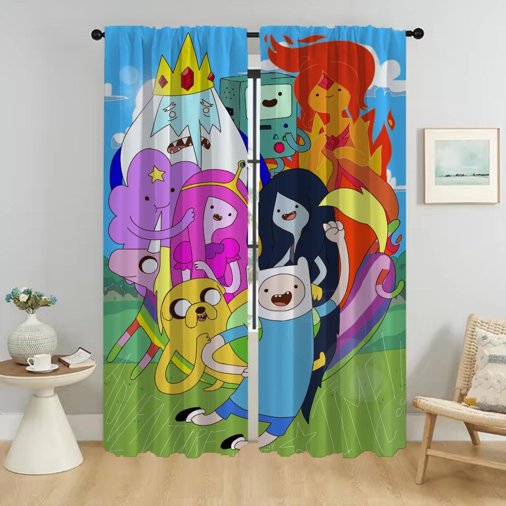 

Adventure Times Anti-mosquito Curtains for Camera Modern Living Room Curtains 2 Pieces Partition Shades Tulle for Bedroom Child W50xH70cmx2pcs-CL