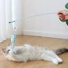 1Pc Cat Teasing Stick with Long Tail Mouse Design, Multicolored Interactive Cat Toy, High-Quality Interactive Cat Supplies