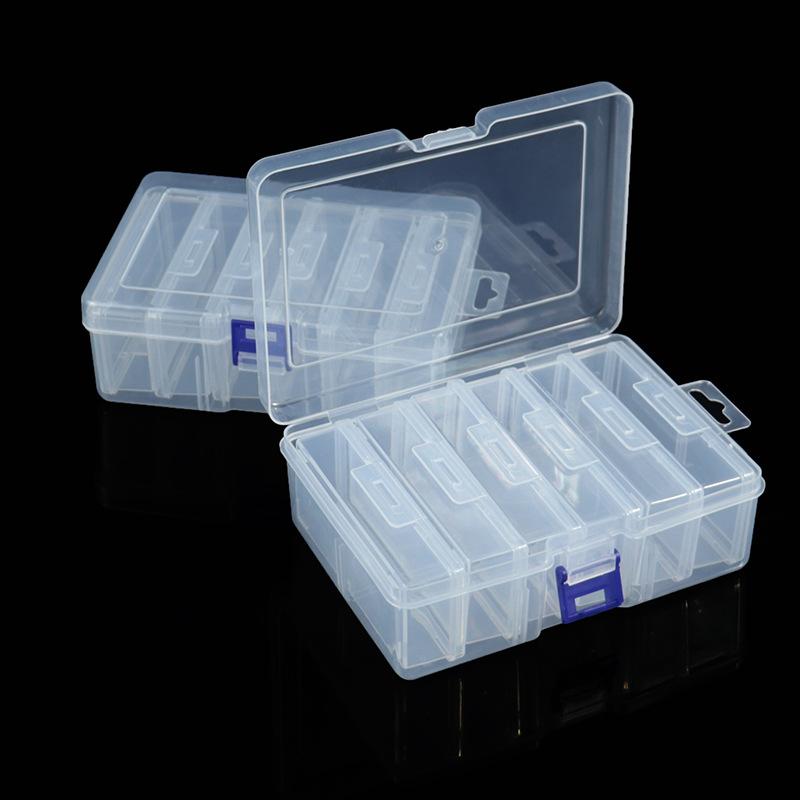1 Set Crafts Beads Jewelry Accessories 4/6/8/12 Grids Adjustable Transparent Rectangular Storage Boxes With Dividers