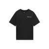 Li Ning T Shirts Unisex Black Crew Neck Moderate Straight Fit AHSS178-1