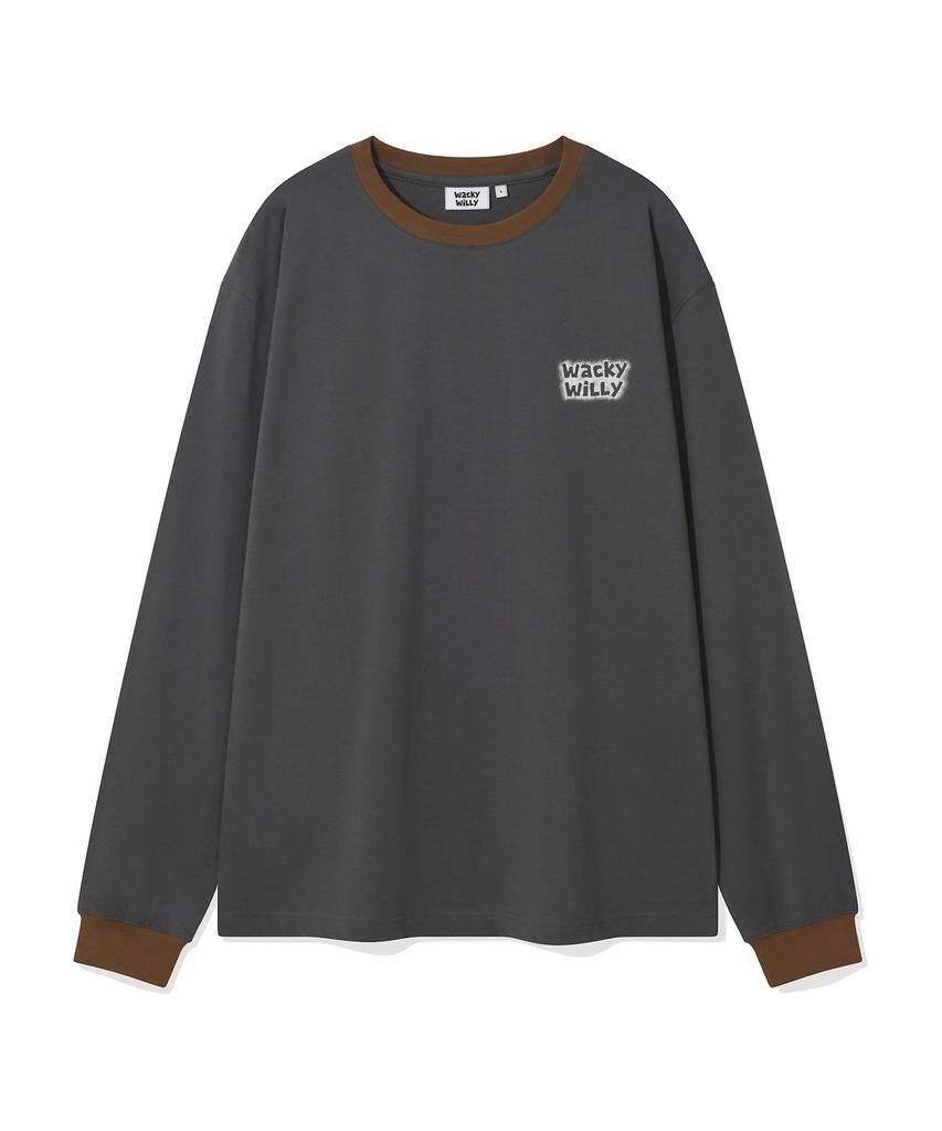 WACKY WILLY Raglan Long Sleeve Grey